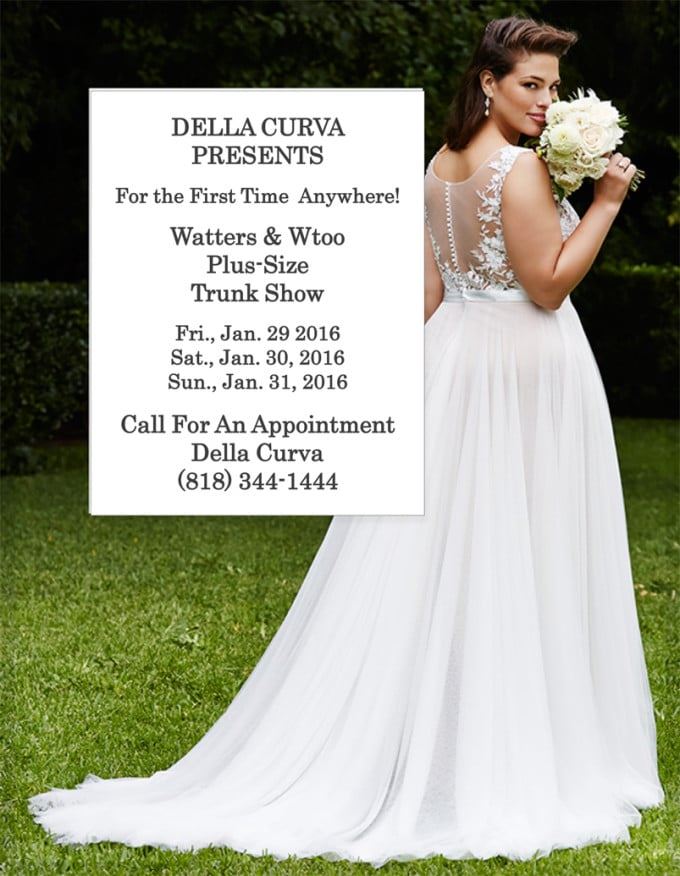 Della Curva Has Been Chosen to Host the First Ever Plus-Size Trunk Show by Watters Brides &amp; Wtoo! Image